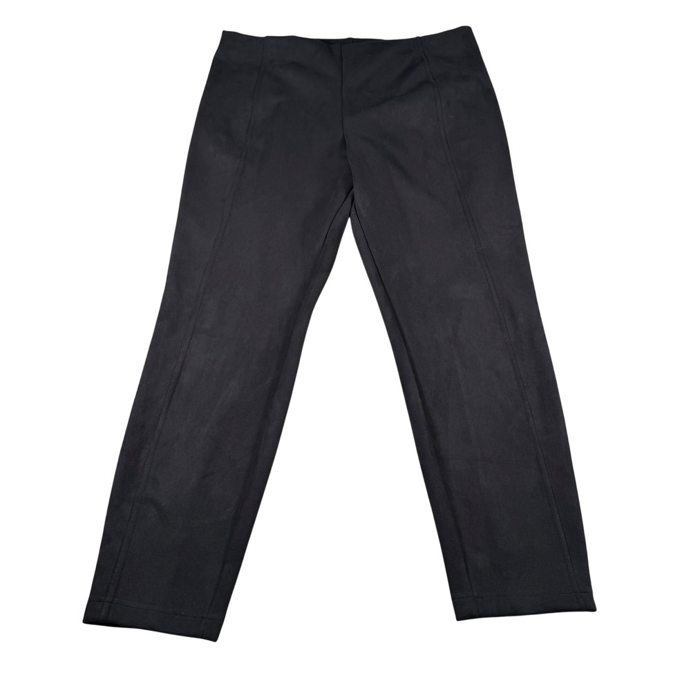 T Tahari Faux Leather Leggings Women XL (FITS 35x27) Black High Rise‎ NEW
